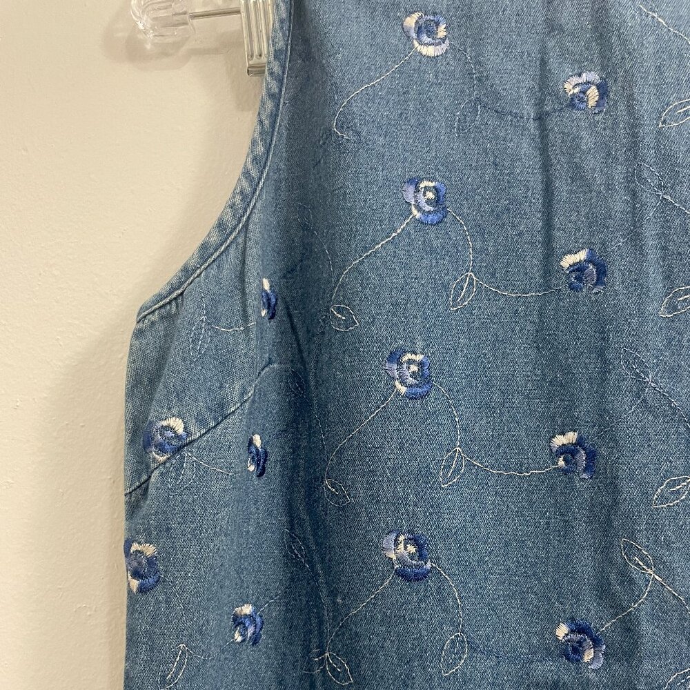 Vintage jean embroidery dress